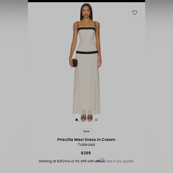 Tularosa Dresses & Skirts - Revolve Cream and Black Maxi Dress